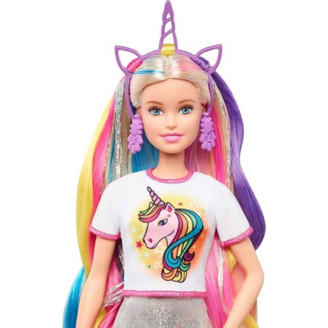 Barbie Rengarenk Saçlar Bebeği, Aksesuarlar, Saç Şekillendirme Parçaları İle GHN04