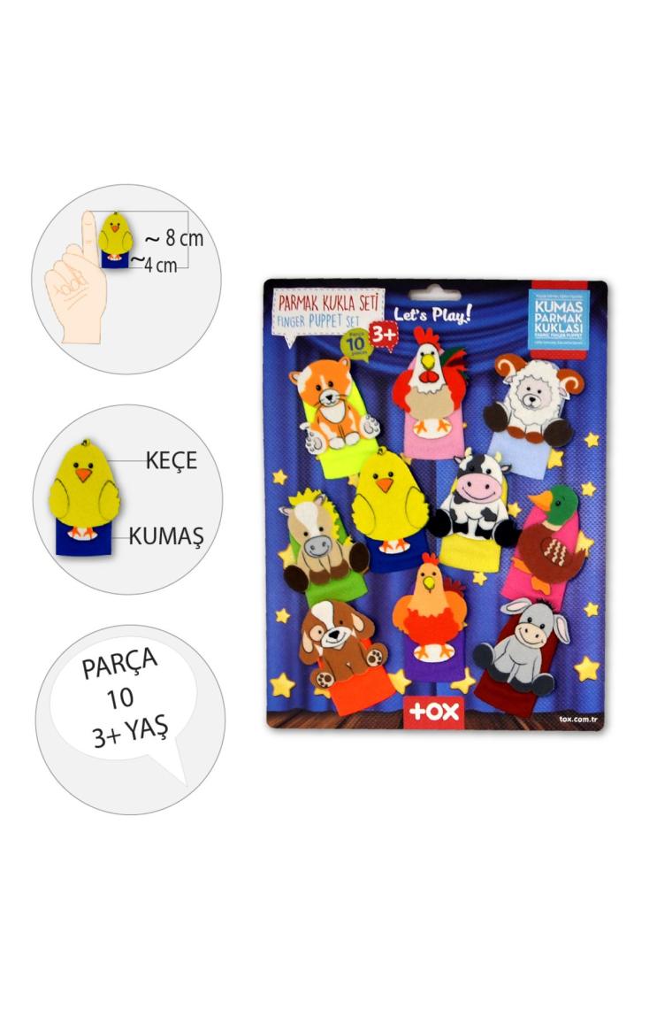Tox Çiftlik Hayvanları 10 Parça Parmak Kukla Set T220