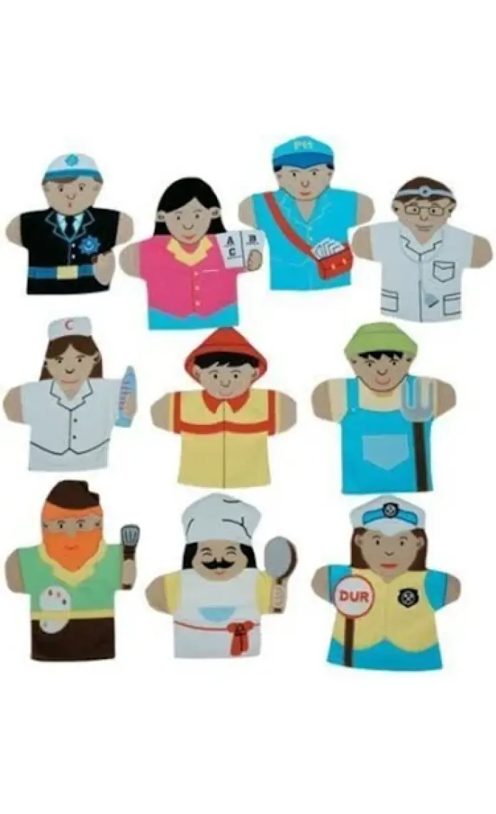 Edutoys El Kuklası Meslekler 10 Adet