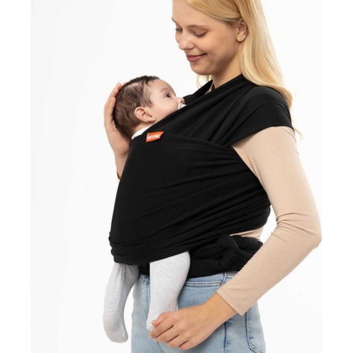 Noone Wrap Sling - Pamuklu Esnek Bebek Taşıma Şalı - Yenidoğan Bebeklerin Ihtiyacı Olan Ten Teması ve M Pozisyonu