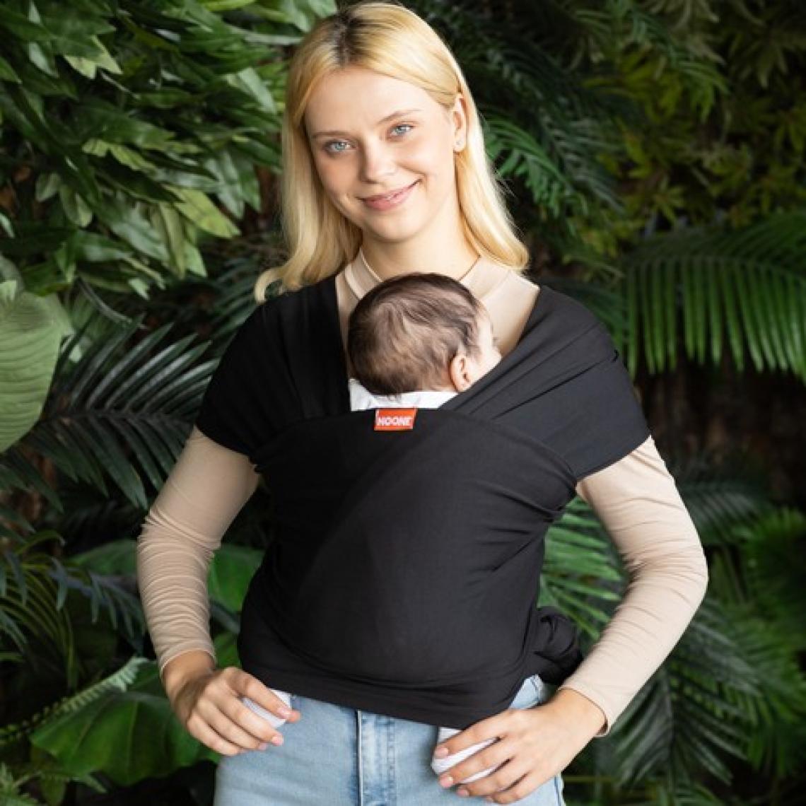 Noone Wrap Sling - Pamuklu Esnek Bebek Taşıma Şalı - Yenidoğan Bebeklerin Ihtiyacı Olan Ten Teması ve M Pozisyonu