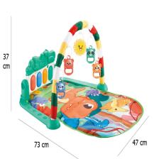 Dinozorlu Güneşli Piyanolu Bebek Oyun Halısı Eğitici Oyuncak Mavi