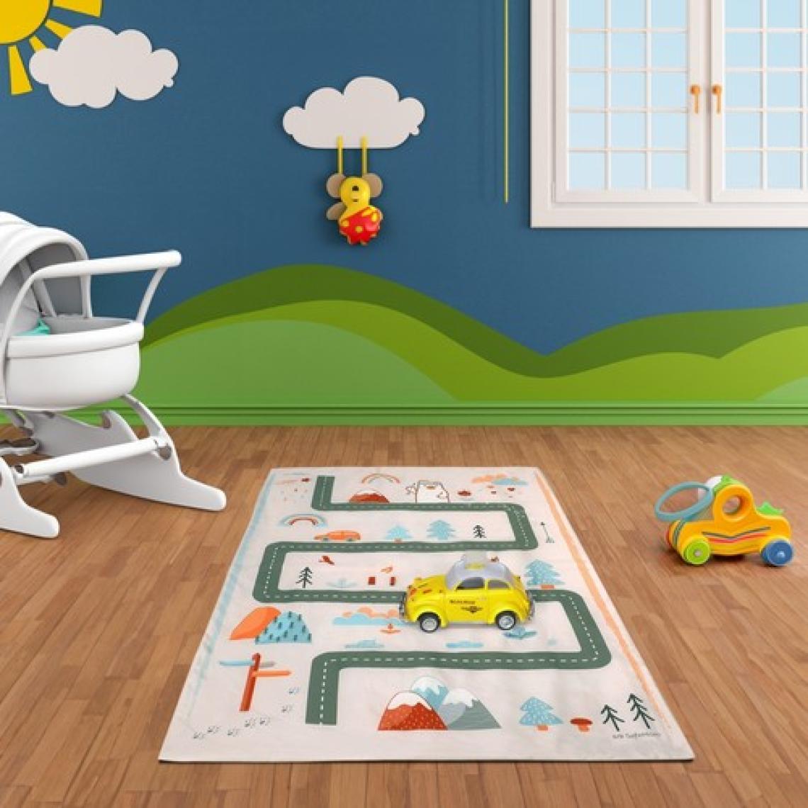 Safemom 90 x 145 cm Aktivite Bebek Çocuk Oyun Halısı Oyun Matı Snow