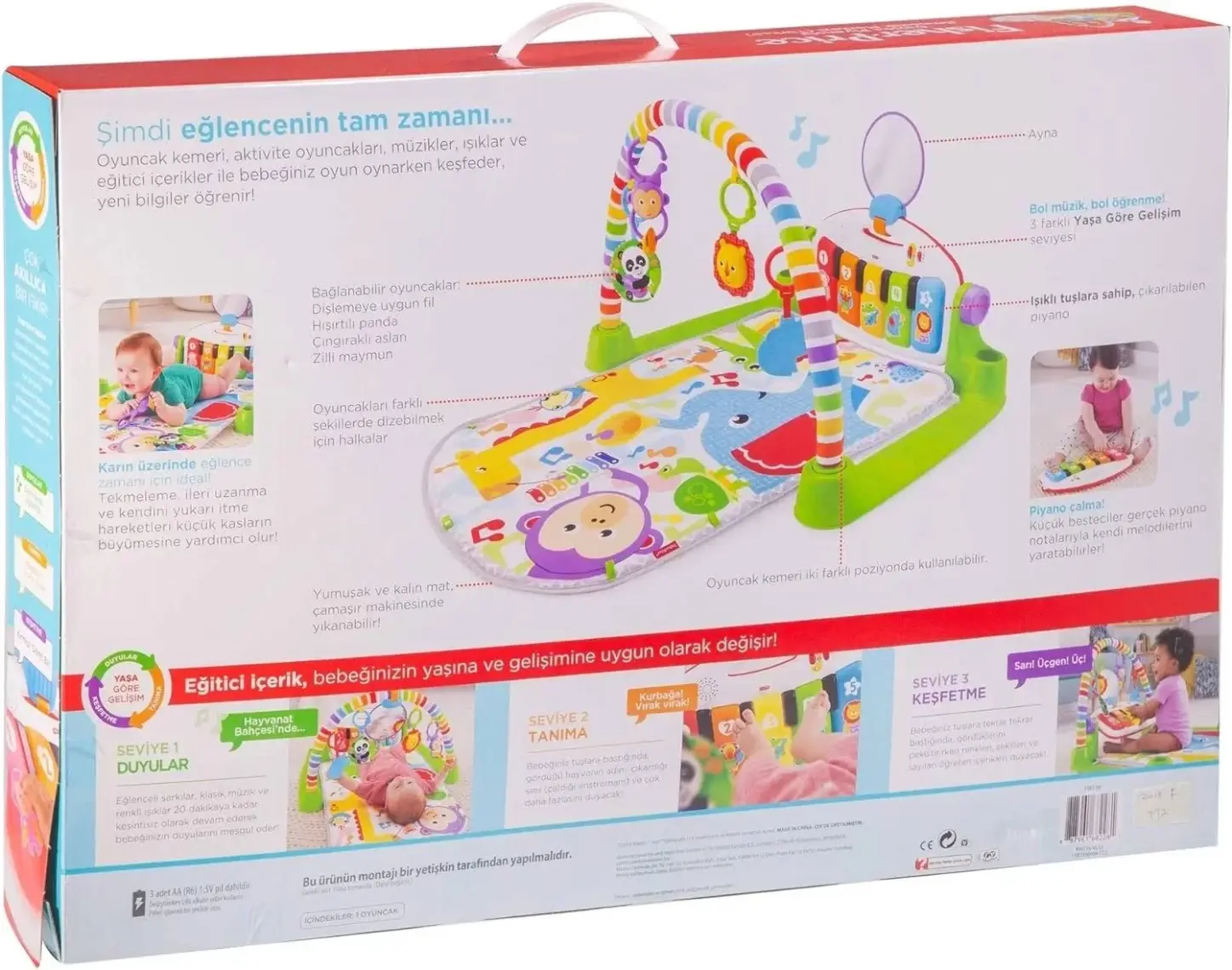 Fisher-Price Delüks Piyanolu Jimnastik Merkezi (Türkçe), FWT16