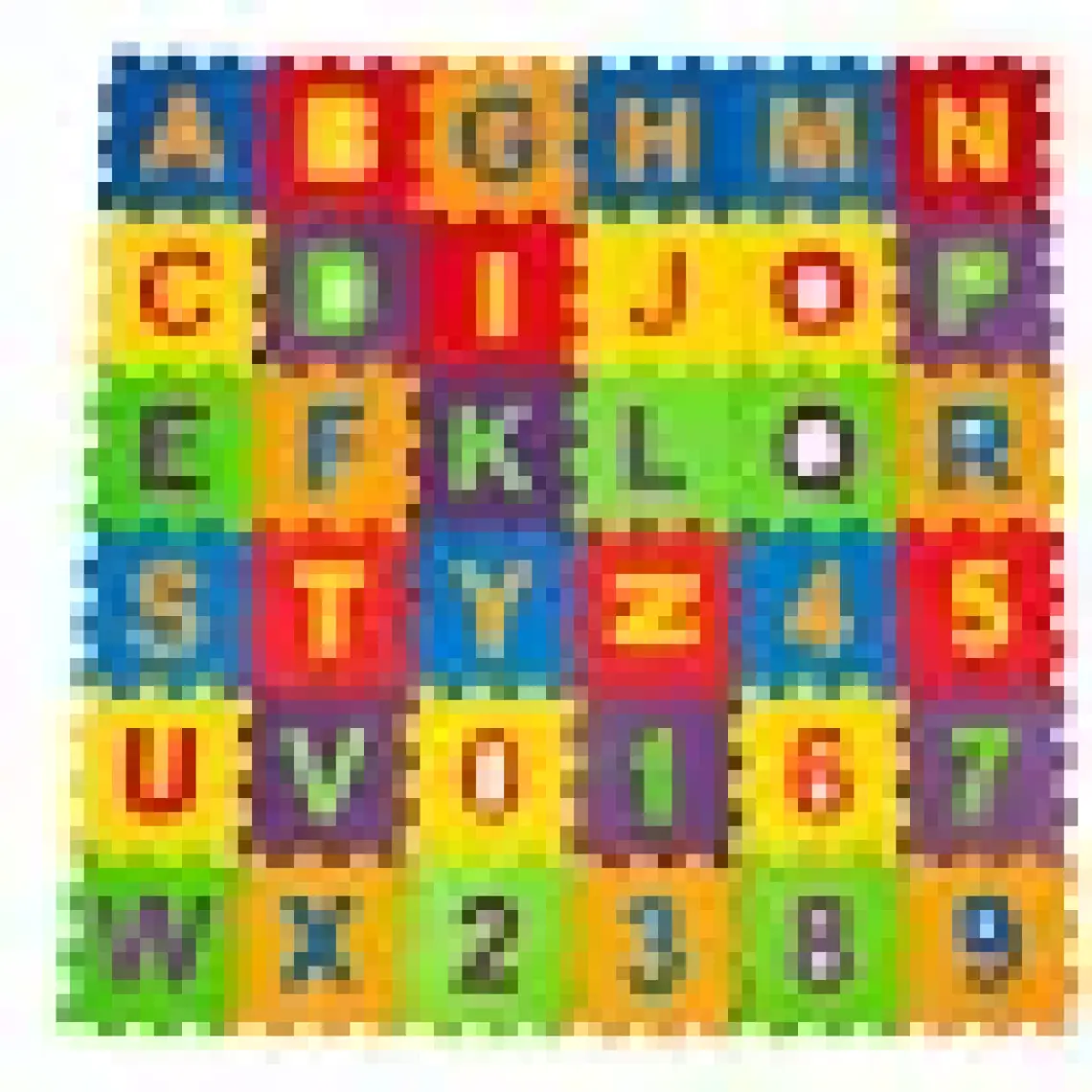 Matrax Oyuncak Eva Puzzle 12 x 12 cm x 7 mm Harfler Ve Sayılar