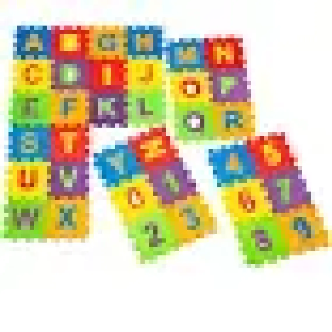 Matrax Oyuncak Eva Puzzle 12 x 12 cm x 7 mm Harfler Ve Sayılar
