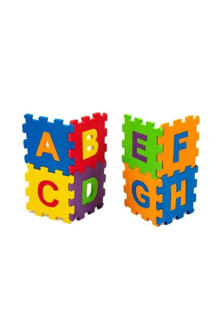 Matrax Oyuncak Eva Puzzle 12 x 12 cm x 7 mm Harfler Ve Sayılar