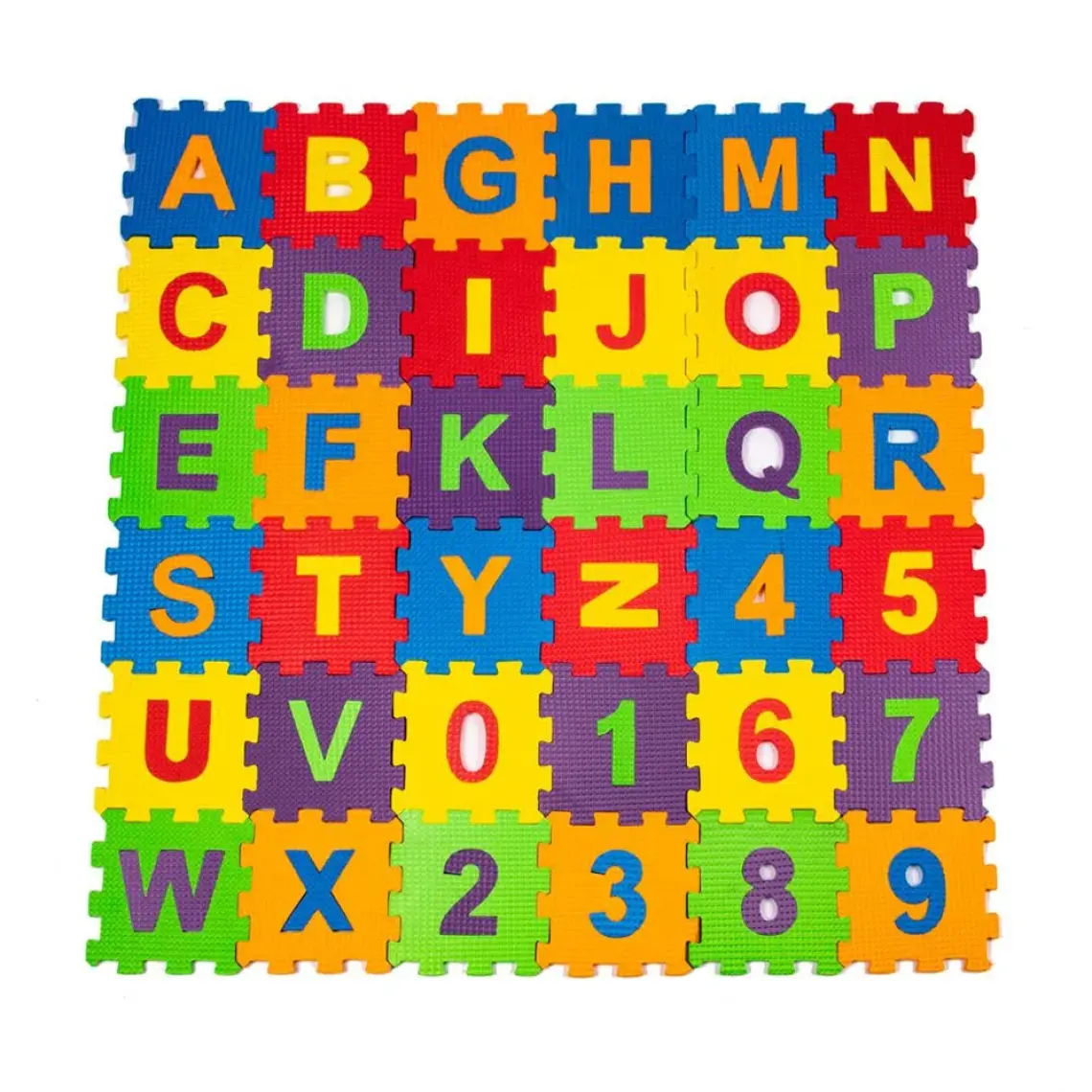 Matrax Oyuncak Eva Puzzle 12 x 12 cm x 7 mm Harfler Ve Sayılar