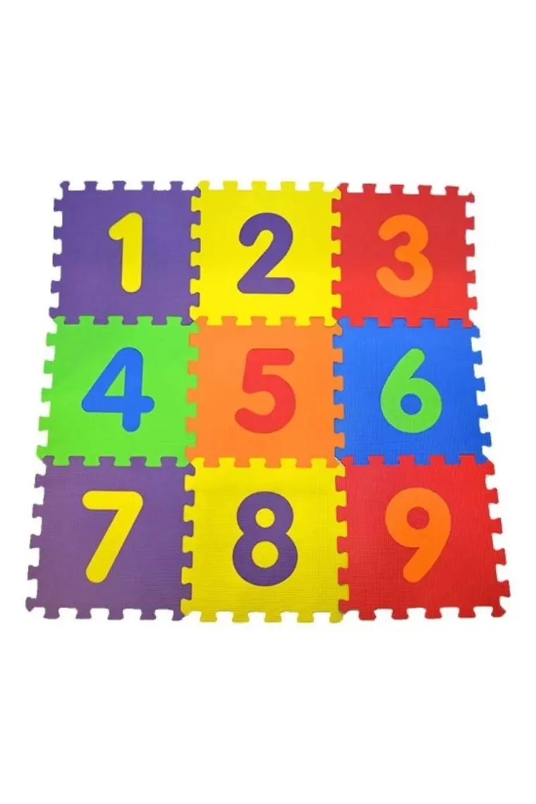 9 Parça Çocuk Oyun Karosu Eva Puzzle Yer Matı Sayılar Eğitici Oyun Halısı