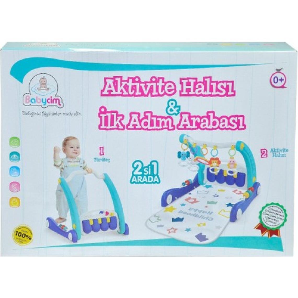 Babycim Aktivite Halısı & Ilk Adım Arabası - Mavi