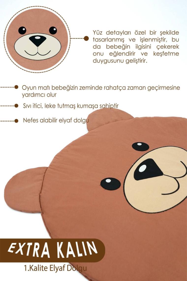 Bebek/Çocuk Oyun Halısı, Yenidoğan Emekleme Pedi, Aktivite Oyun Matı, Morbear Serisi