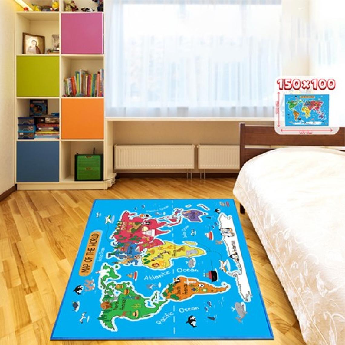 Akar Oyuncak Oyun Halısı Dünya 150 x 100 cm