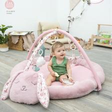 Bebek Oyun Alanı, Tavşanlı Bebek Aktivite Matı, Güvenli ve Yumuşak Oyun Matı, Baby Gym Serisi, Pudra