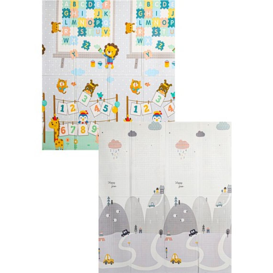 Elfobaby Pretty Numbers - Katlanabilir - Extra Large - Çift Yönlü - Oyun Halısı ve Matı 160X180X1 (Taşıma Çantası )