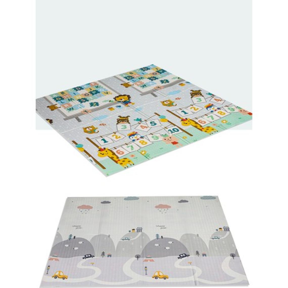 Elfobaby Pretty Numbers - Katlanabilir - Extra Large - Çift Yönlü - Oyun Halısı ve Matı 160X180X1 (Taşıma Çantası )