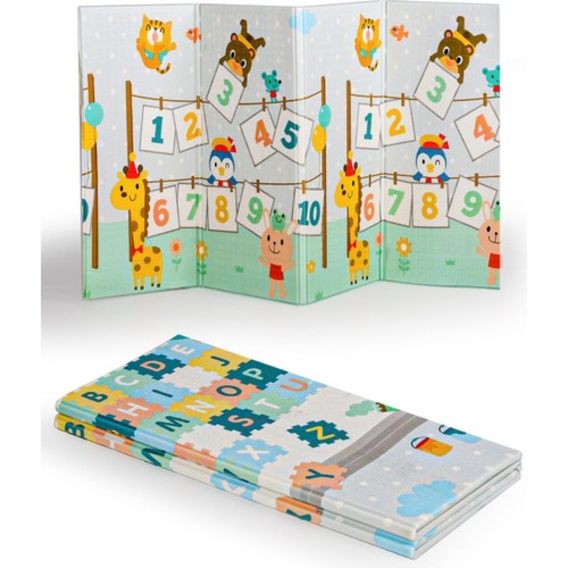 Elfobaby Pretty Numbers - Katlanabilir - Extra Large - Çift Yönlü - Oyun Halısı ve Matı 160X180X1 (Taşıma Çantası )