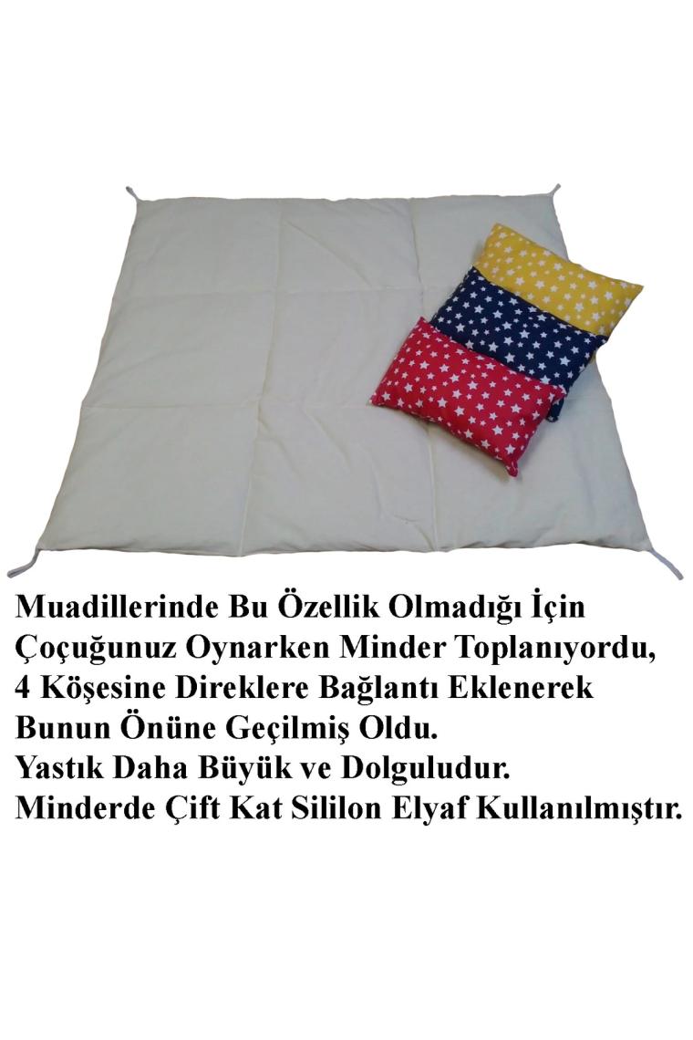 Altev Ahşap Yıldızlı Çoçuk Çadırı - Kırmızı