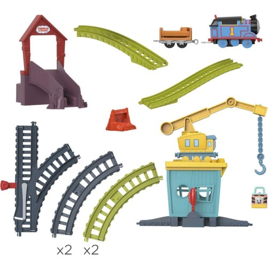 Thomas ve Arkadaşları Carly ve Sandy Oyun Seti; motorlu Thomas lokomotif ile tren ve pist seti; 3 yaş ve üzeri HDY58