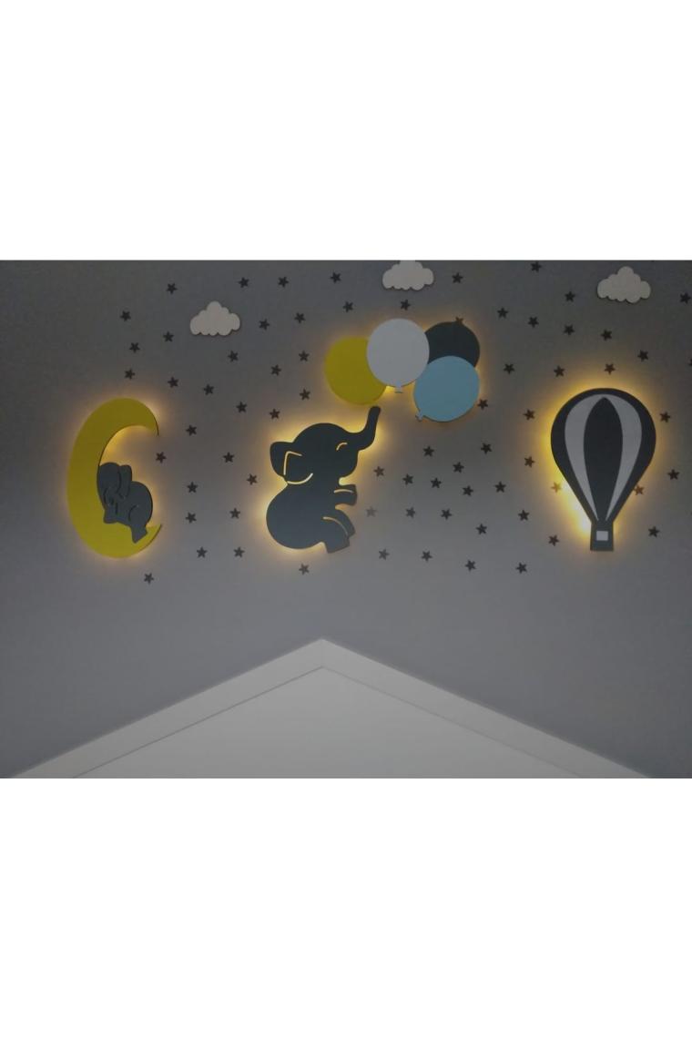 Arser Group Bebek/çocuk Odası Ahşap Dekoratif Aydınlatma Bebek Hediyelik