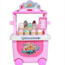 Tekerlekli Dondurma Arabası Dükkan Oyun Seti Ice Cream Shop Şekerleme Seyyar Oyun Arabası