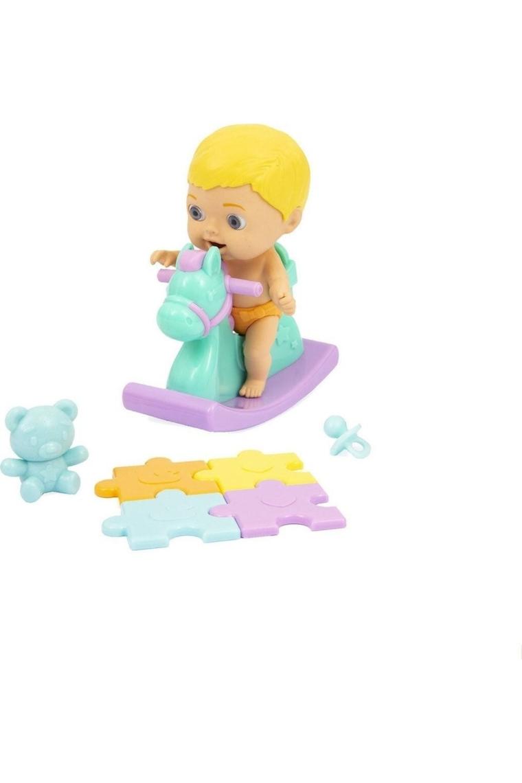 Cicciobello Amiccici Gezme Vakti CC010000 - Yeşil At - Sarı Saçlı Erkek Bebek