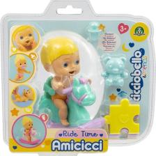 Cicciobello Amiccici Gezme Vakti CC010000 - Yeşil At - Sarı Saçlı Erkek Bebek