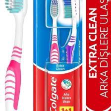 Extra Clean Dil Temizleyicili Arka Dişlere Uzanan Orta Diş Fırçası 1+1