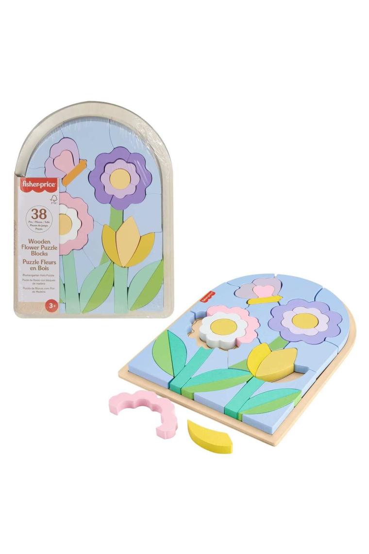 Fisher Price Ahşap Çiçek Yapboz Blokları HXT97