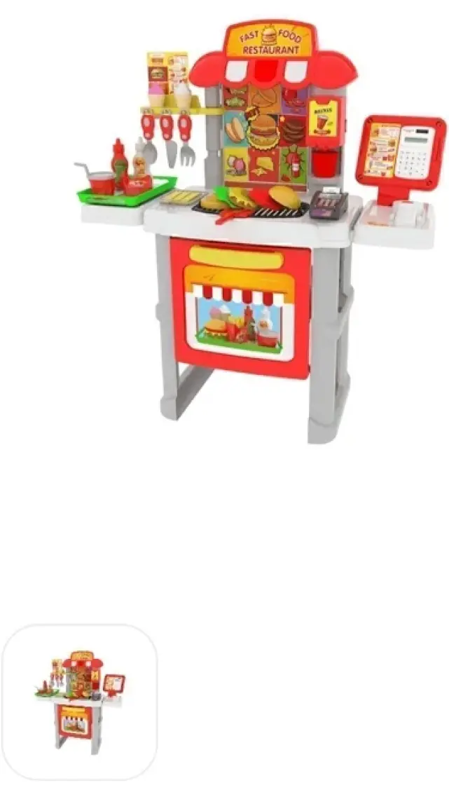 Uçar Oyuncak Oyuncak Fast Food Restaurant Seti