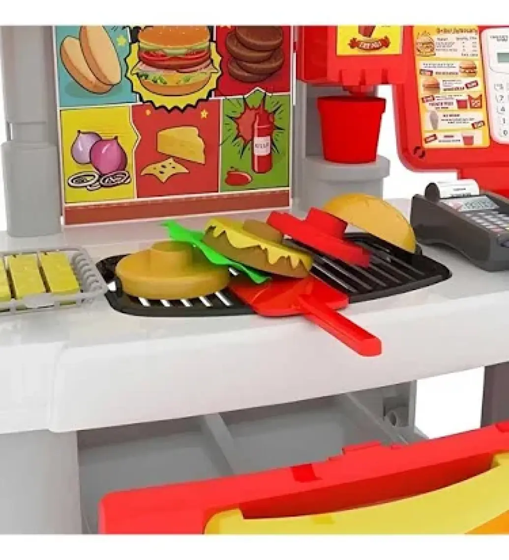 Uçar Oyuncak Oyuncak Fast Food Restaurant Seti