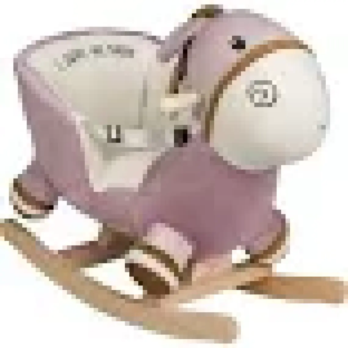 Vavbaby Sallanan At Ahşap Peluş Yumuşak - Eşek Pembe