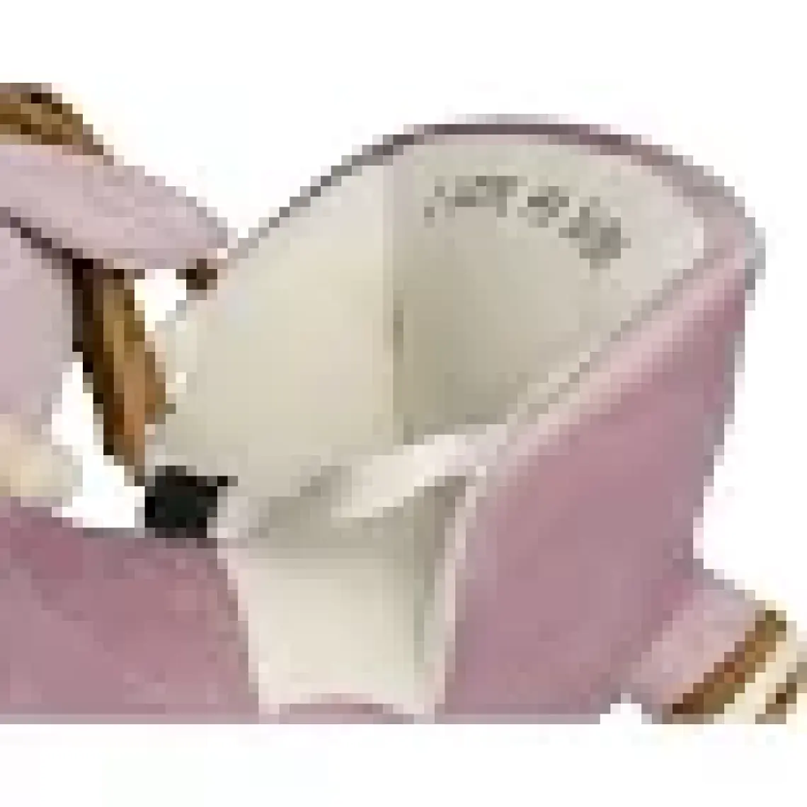Vavbaby Sallanan At Ahşap Peluş Yumuşak - Eşek Pembe