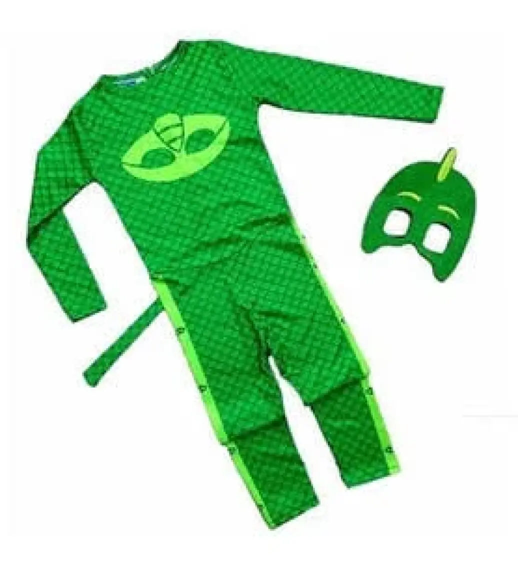 Pj Masks Pijamaskeliler Kertenkele Çocuk Kostüm - Tulum + Maskeli Set