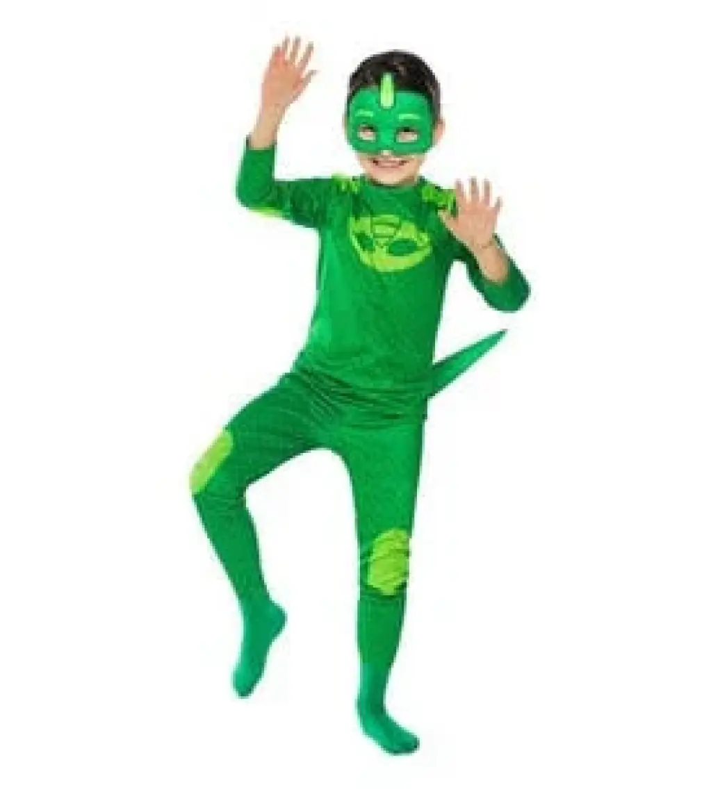 Pj Masks Pijamaskeliler Kertenkele Çocuk Kostüm - Tulum + Maskeli Set