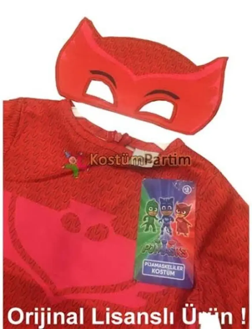 PJ Masks PijaMaskeliler Baykuş Kız Kostüm 7 - 9 Yaş