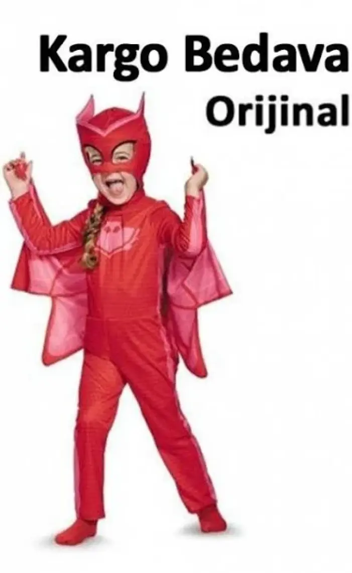 PJ Masks PijaMaskeliler Baykuş Kız Kostüm 7 - 9 Yaş