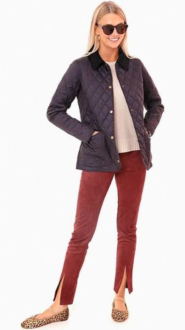 Barbour Annandale Terracotta Kapitone Ceket NY91 Navy