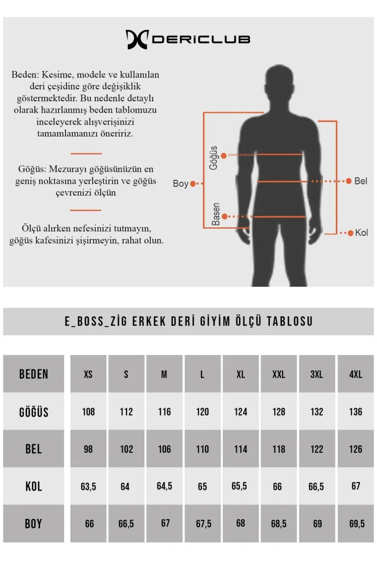 Derimont Deri Erkek Düz Model Deri Mont