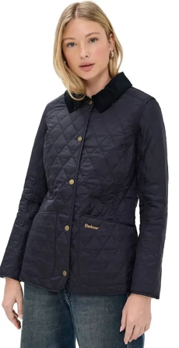 Barbour Annandale Terracotta Kapitone Ceket NY91 Navy