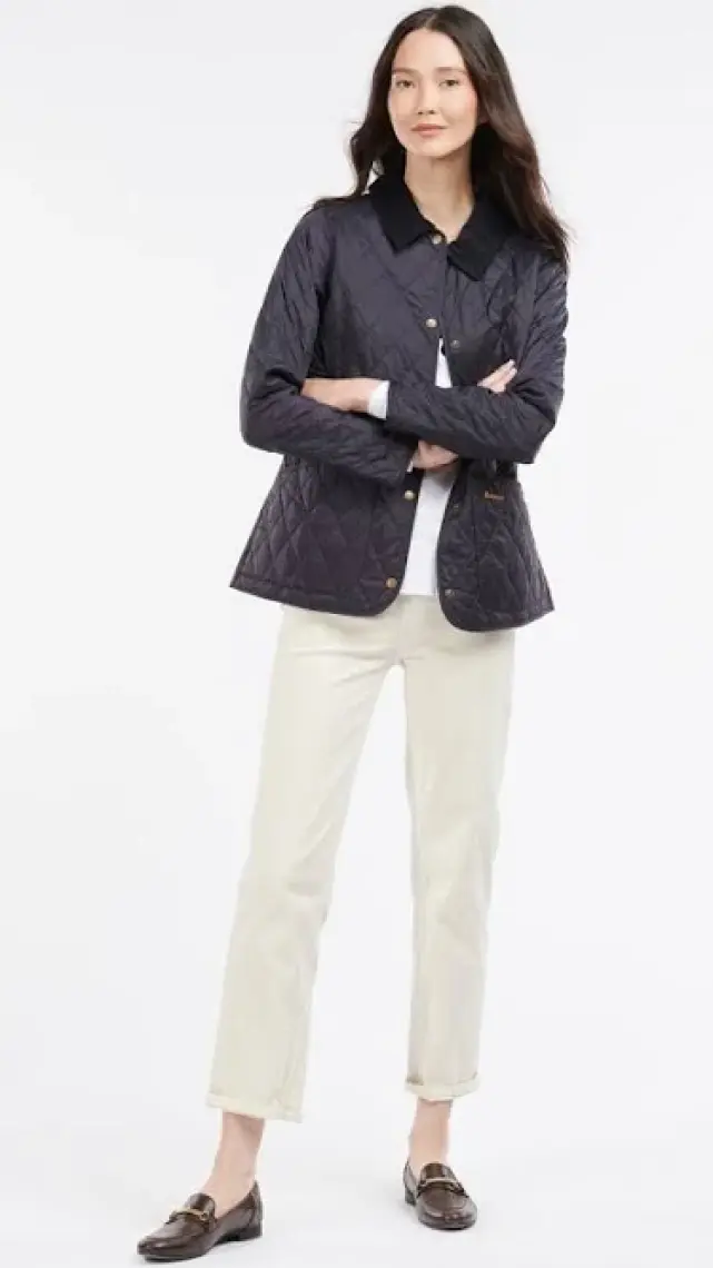 Barbour Annandale Terracotta Kapitone Ceket NY91 Navy