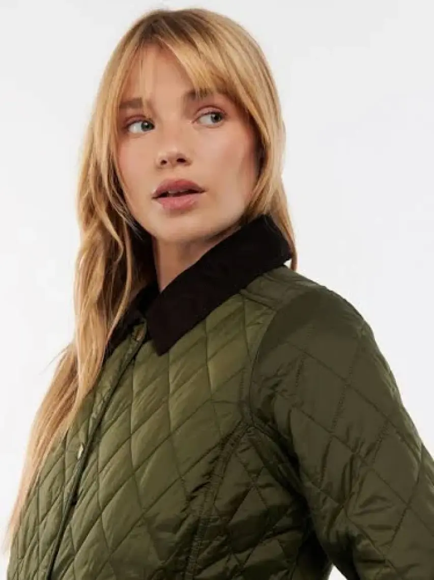 Barbour Annandale Terracotta Kapitone Ceket NY91 Navy