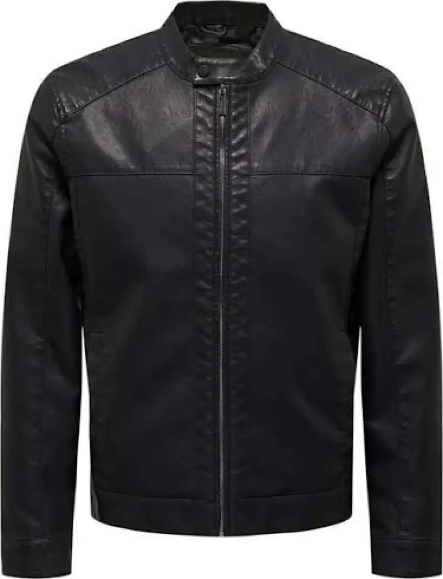 Only & Sons Erkek Deri Ceket Siyah
