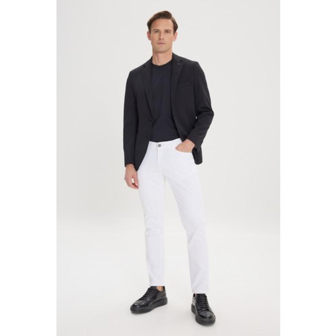 ALTINYILDIZ CLASSICS Erkek Siyah Slim Fit Dar Kesim Mono Yaka Casual Blazer Ceket