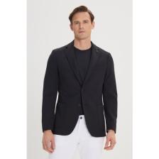 ALTINYILDIZ CLASSICS Erkek Siyah Slim Fit Dar Kesim Mono Yaka Casual Blazer Ceket