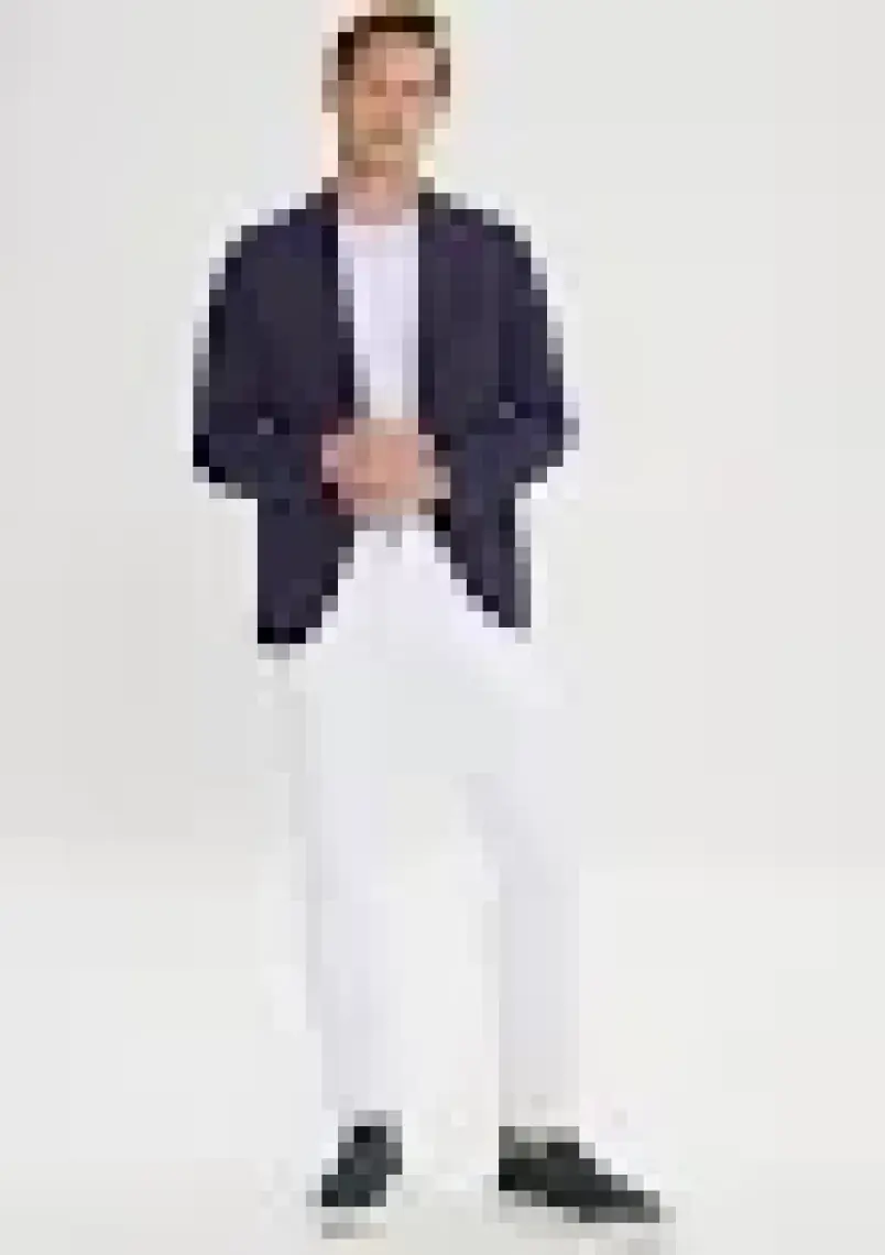 ALTINYILDIZ CLASSICS Erkek Lacivert Slim Fit Dar Kesim Mono Yaka Casual Blazer Ceket