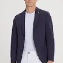 ALTINYILDIZ CLASSICS Erkek Lacivert Slim Fit Dar Kesim Mono Yaka Casual Blazer Ceket