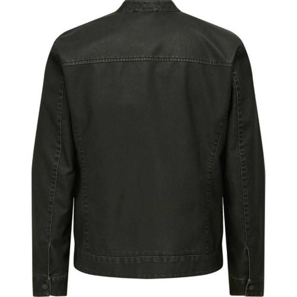 Only & Sons Erkek Deri Ceket Siyah