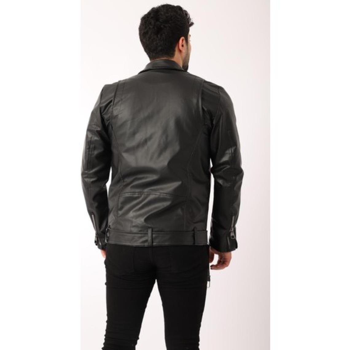 Stil Kombin Kuzey Beli Kemerli Suni Deri Ceket Bl 1261