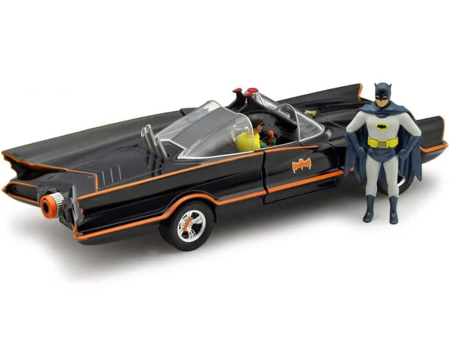 Jada Toys 1/24 Die Cast Model 1966 Classic TV Serisi Batman İle Robin Figür ve Batmobile