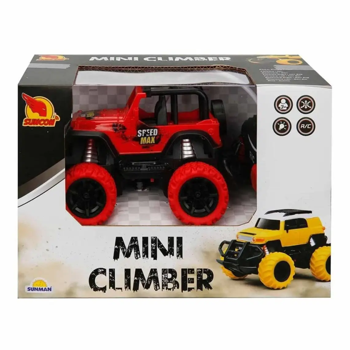 MEGA 1:43 Uzaktan Kumandalı Işıklı Mini Jeep 12 Cm.